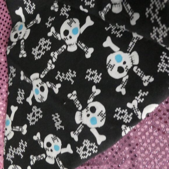 Handmade Black Witch's Hat | Skull and Crossbone Print - Picture 3 of 11